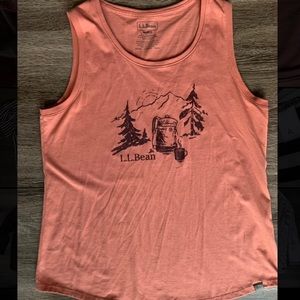 L.L. Bean Camp Tank Top, Peach, Medium